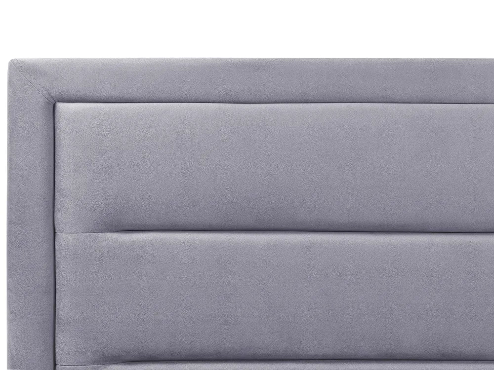 Ottoman Bed Velvet 180 x 200 cm (EU Super King) Dark Grey Deilyn