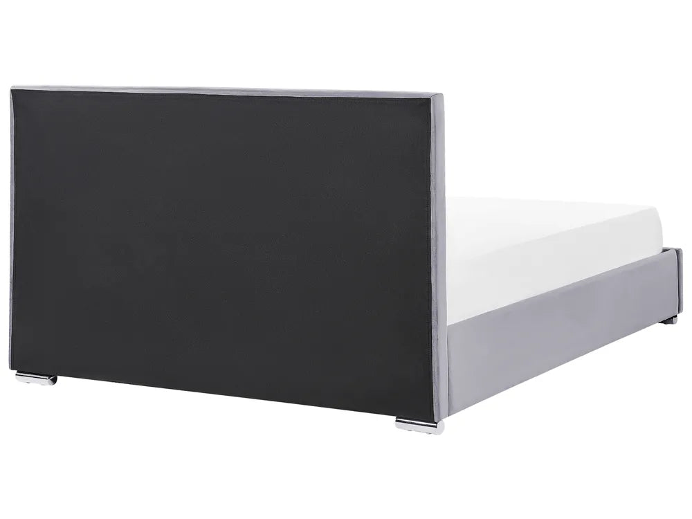 Ottoman Bed Velvet 180 x 200 cm (EU Super King) Dark Grey Deilyn