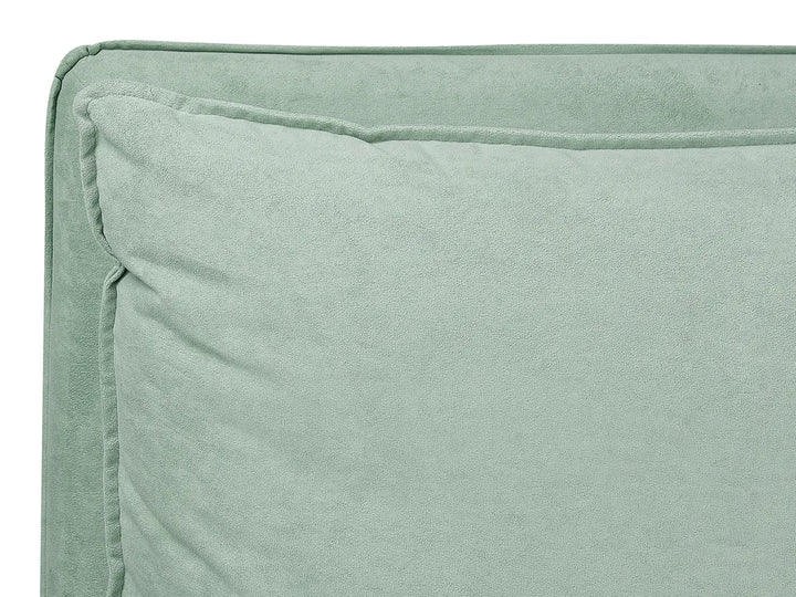 Ottoman Bed Velvet 180 x 200 cm (EU Super King) Mint Green Tagen