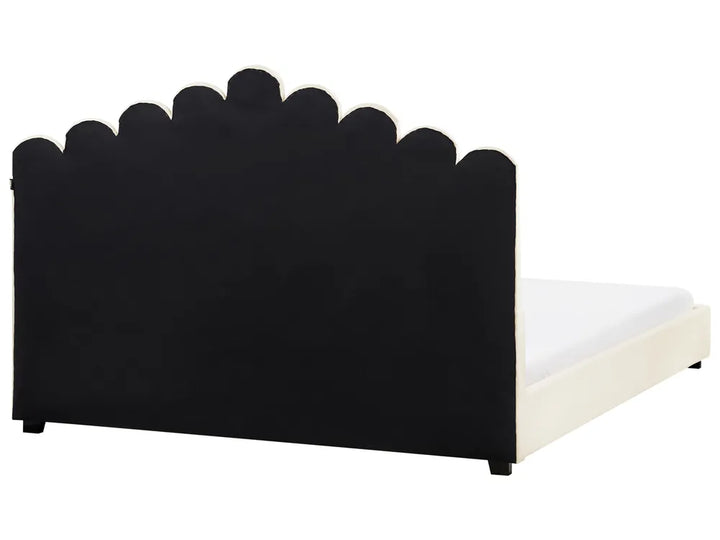 Bed Velvet 180 x 200 cm (EU Super King) Off-White Stauton