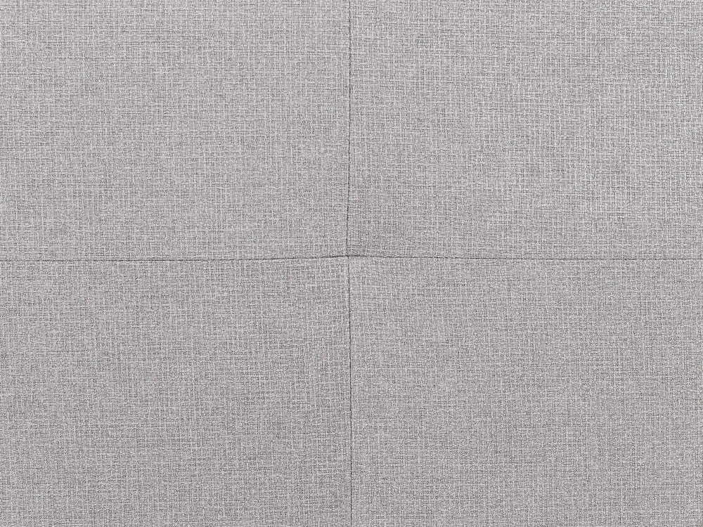 Sofa 2 Seater Fabric Grey with Ottoman Ellard