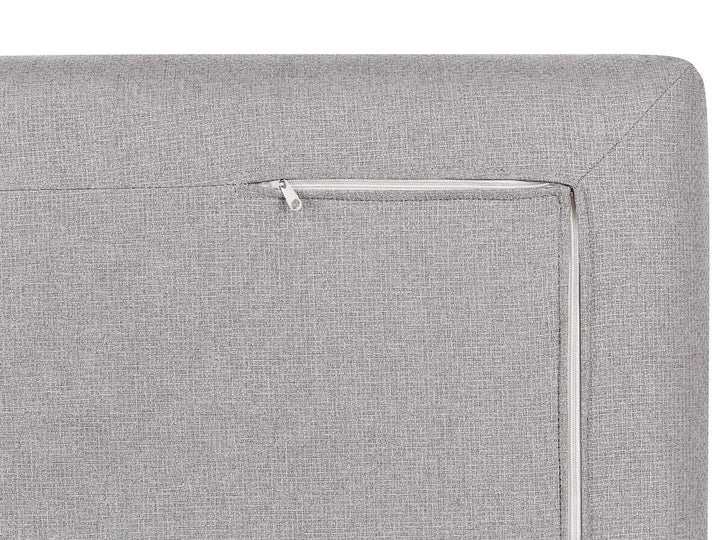 Sofa 2 Seater Fabric Grey with Ottoman Ellard