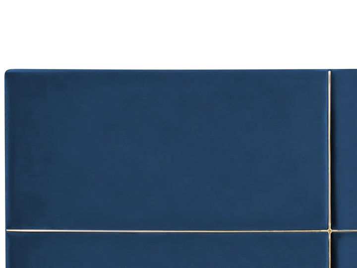 Ottoman Bed Velvet 180 x 200 cm (EU Super King) Navy Blue Clerise