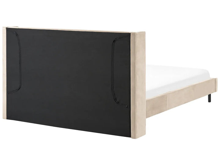 Bed Velvet 180 x 200 cm (EU Super King) Beige Gaillarde