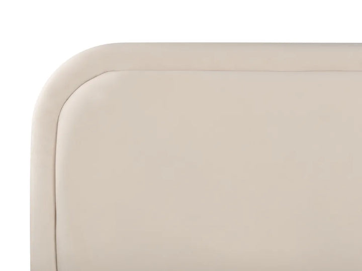 Bed Velvet 180 x 200 cm (EU Super King) Light Beige Hilbert