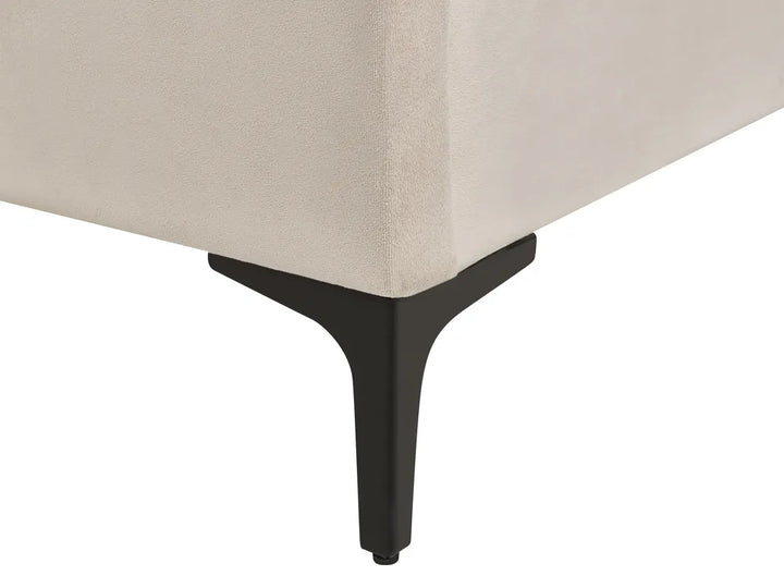 Bed Velvet 180 x 200 cm (EU Super King) Light Beige Hilbert