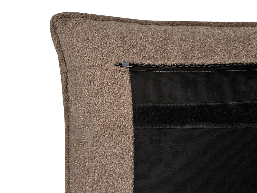 Bed Boucle 180 x 200 cm (EU Super King) Brown Tagen