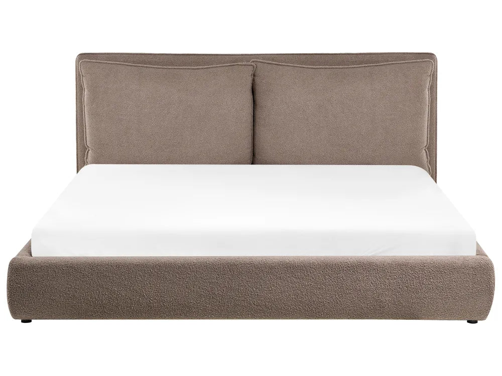 Bed Boucle 180 x 200 cm (EU Super King) Brown Tagen
