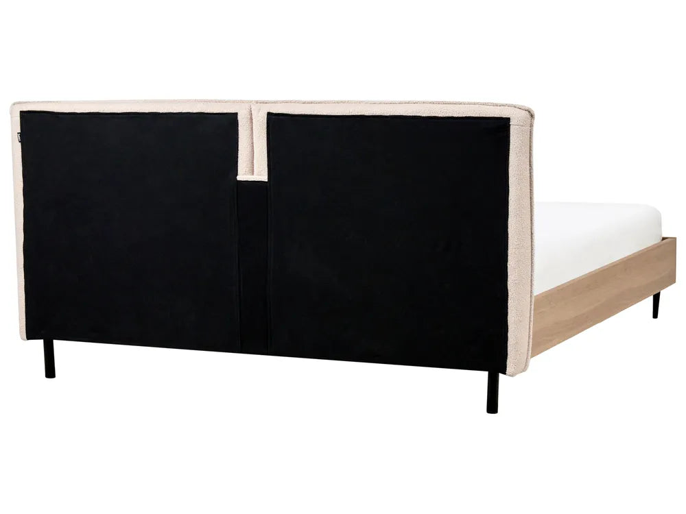 Bed Boucle 180 x 200 cm (EU Super King) Beige Besan