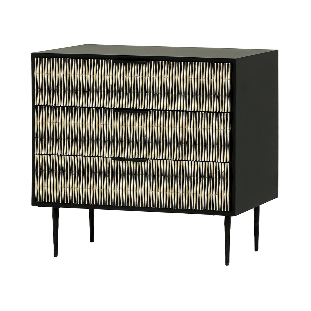 Imperia bone inlay chest with sculptural design