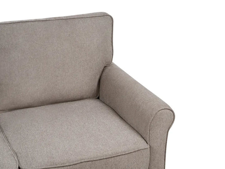 Sofa 2 Seater RONNEBY Fabric Light Brown Dopely