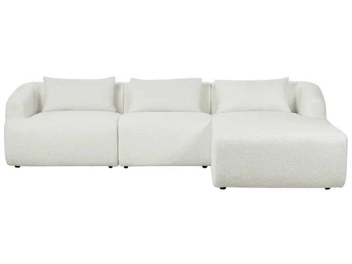 Corner Sofa 3 Seater Boucle Off-White Left Hand Cylar