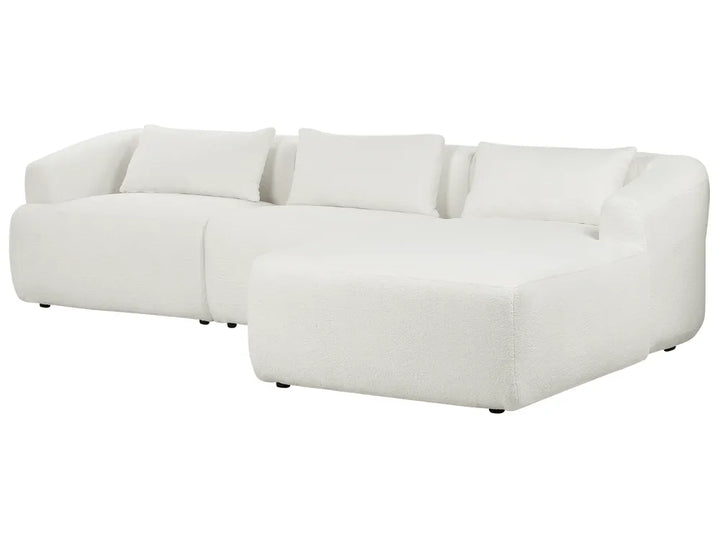 Corner Sofa 3 Seater Boucle Off-White Left Hand Cylar