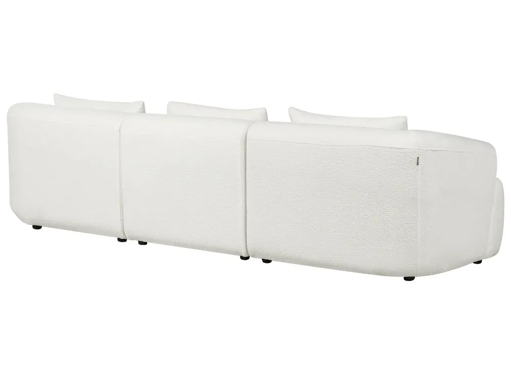 Corner Sofa 3 Seater Boucle Off-White Left Hand Cylar