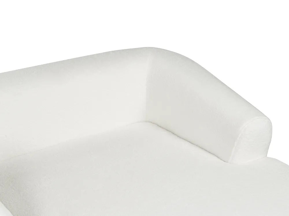 Corner Sofa 3 Seater Boucle Off-White Left Hand Cylar