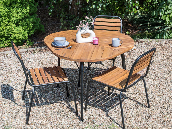 Varenna Garden Dining Table 106 cm 103 cm Acacia Wood Brown