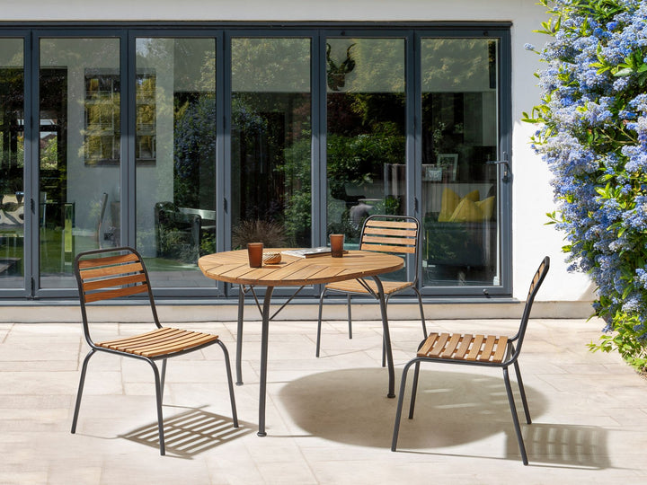 Varenna Garden Dining Table 106 cm 103 cm Acacia Wood Brown