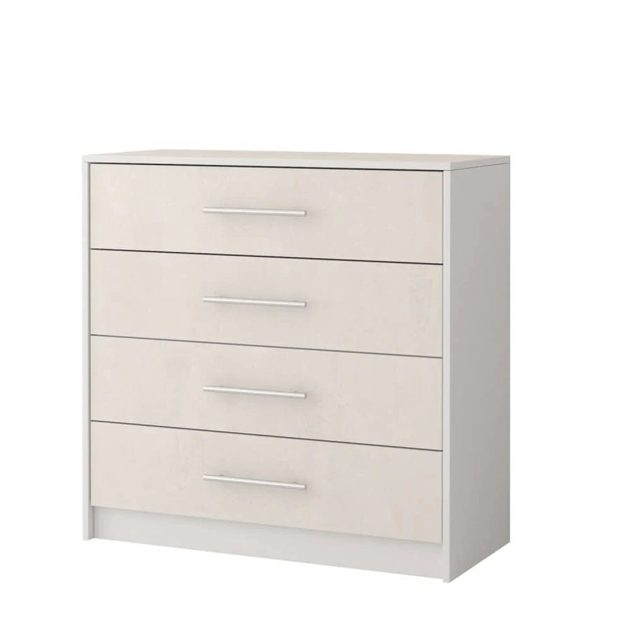 Elevate Your Space with the Elegant Aurelia Chest of Drawers in Silk White