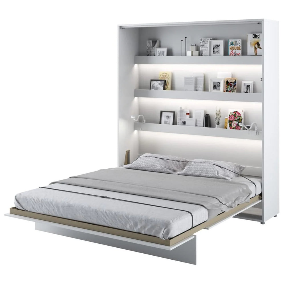 Belah Vertical Wall Bed Concept 180cm White Gloss BC-13