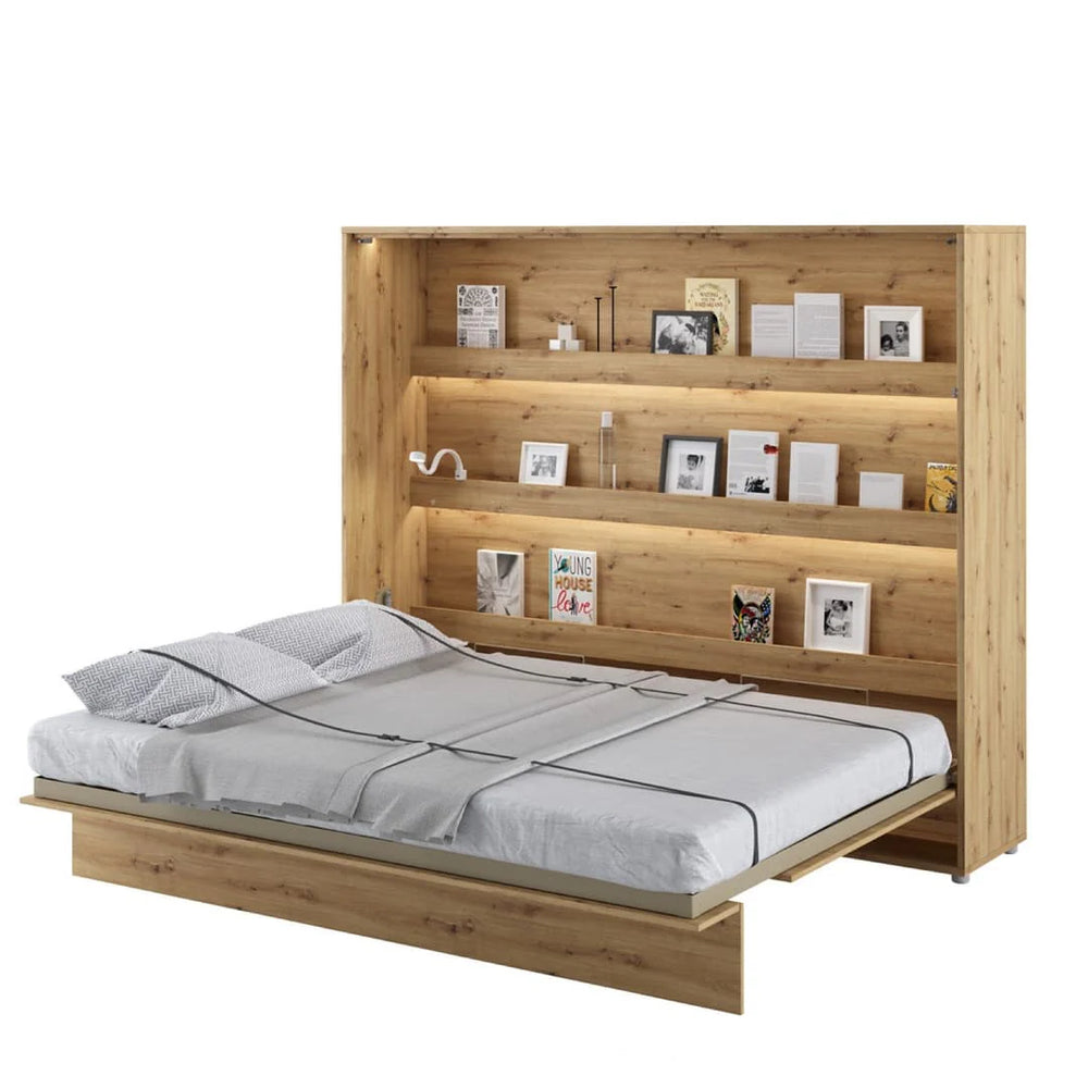 Serrano Horizontal Wall Bed Concept 160cm Oak Artisan BC-14