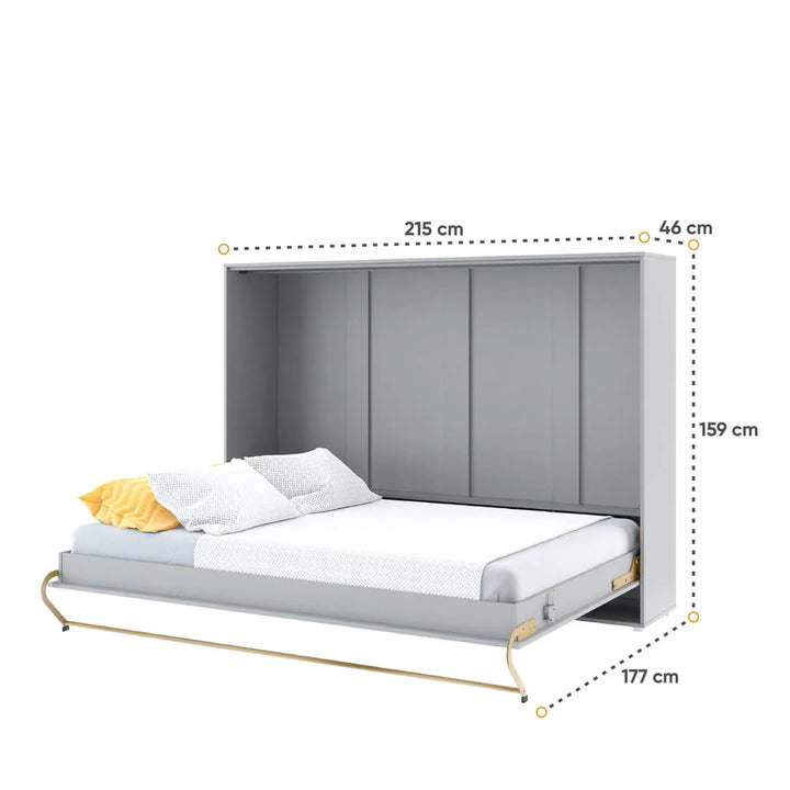 Auriel Horizontal Wall Bed Concept 140cm Grey Matt CP-04