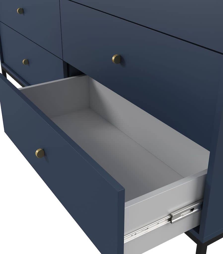 Elegant Mono Chest of Drawers in Navy - Versatile Storage with Modern Flair