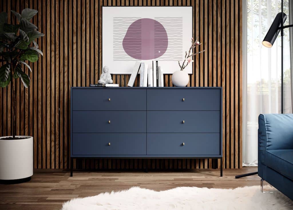 Chest Of Drawers 154cm Navy Mono