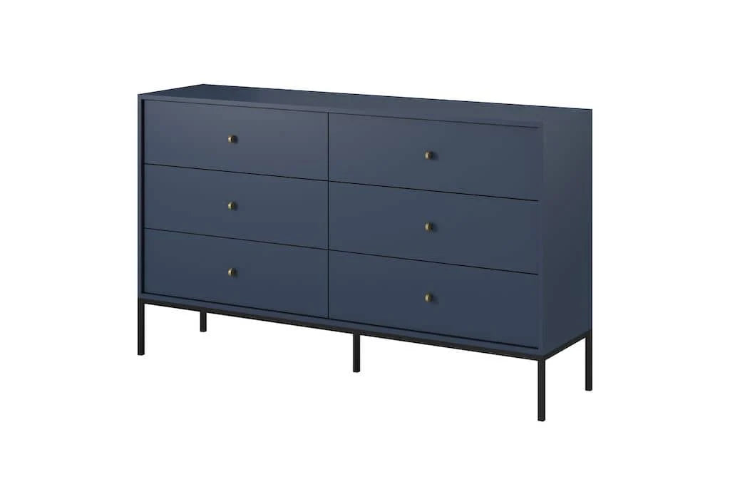 Chest Of Drawers 154cm Navy Mono