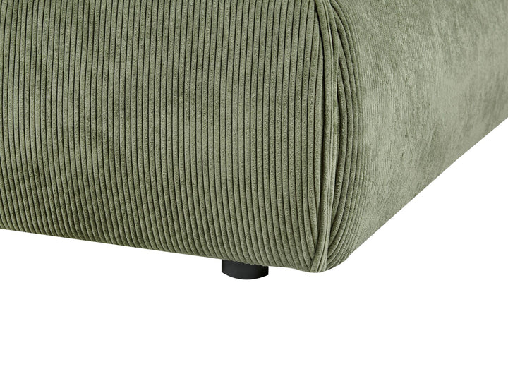 Vinay Corduroy EU King Size Bed Green