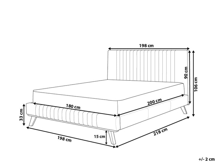 Chenille EU Super King Bed Beige Talence