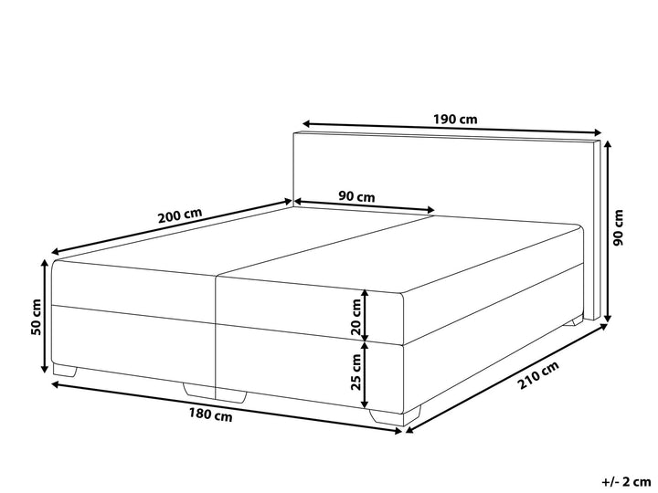 Fabric EU Super King Size Divan Bed Grey President