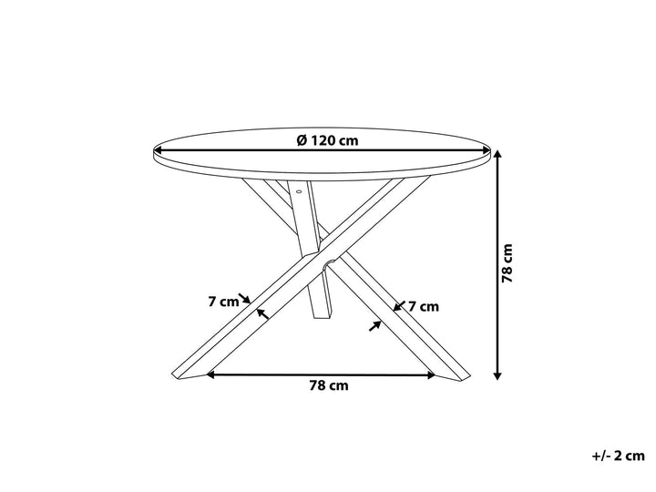 Round Dining Table ⌀ 120 cm Light Wood with White Jacksonville