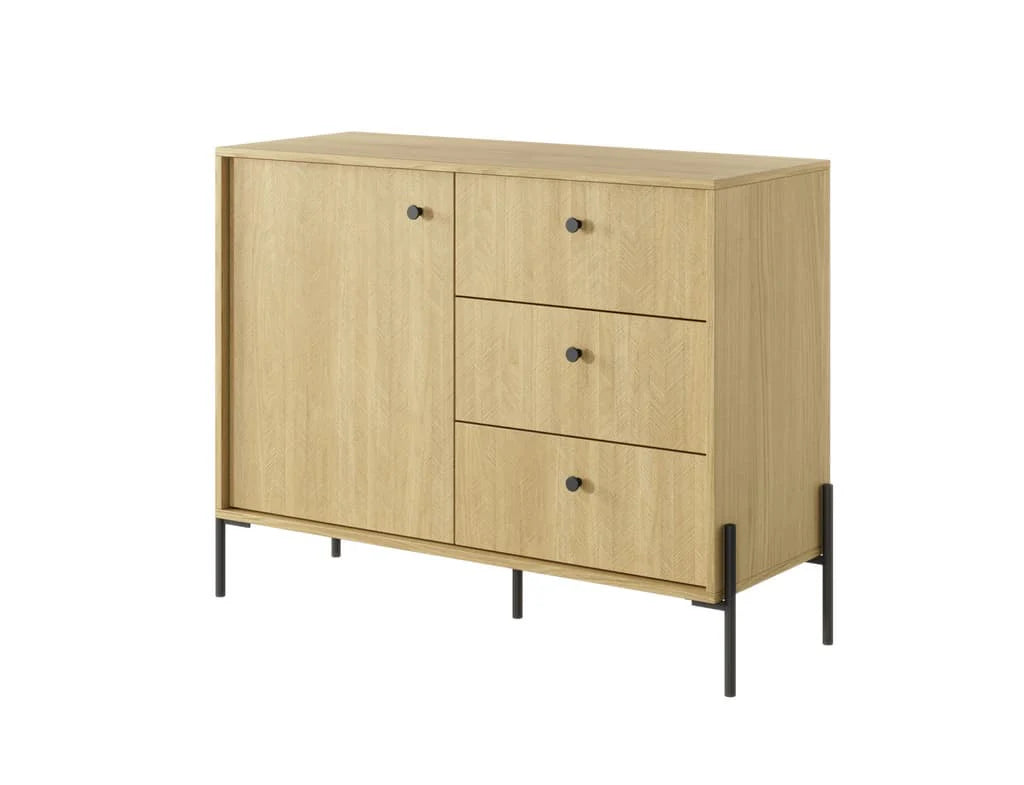 Sideboard Cabinet 107cm Scandi Oak Scandi