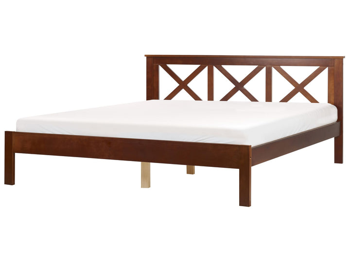 Wooden EU Super King Size Bed Dark Tannay