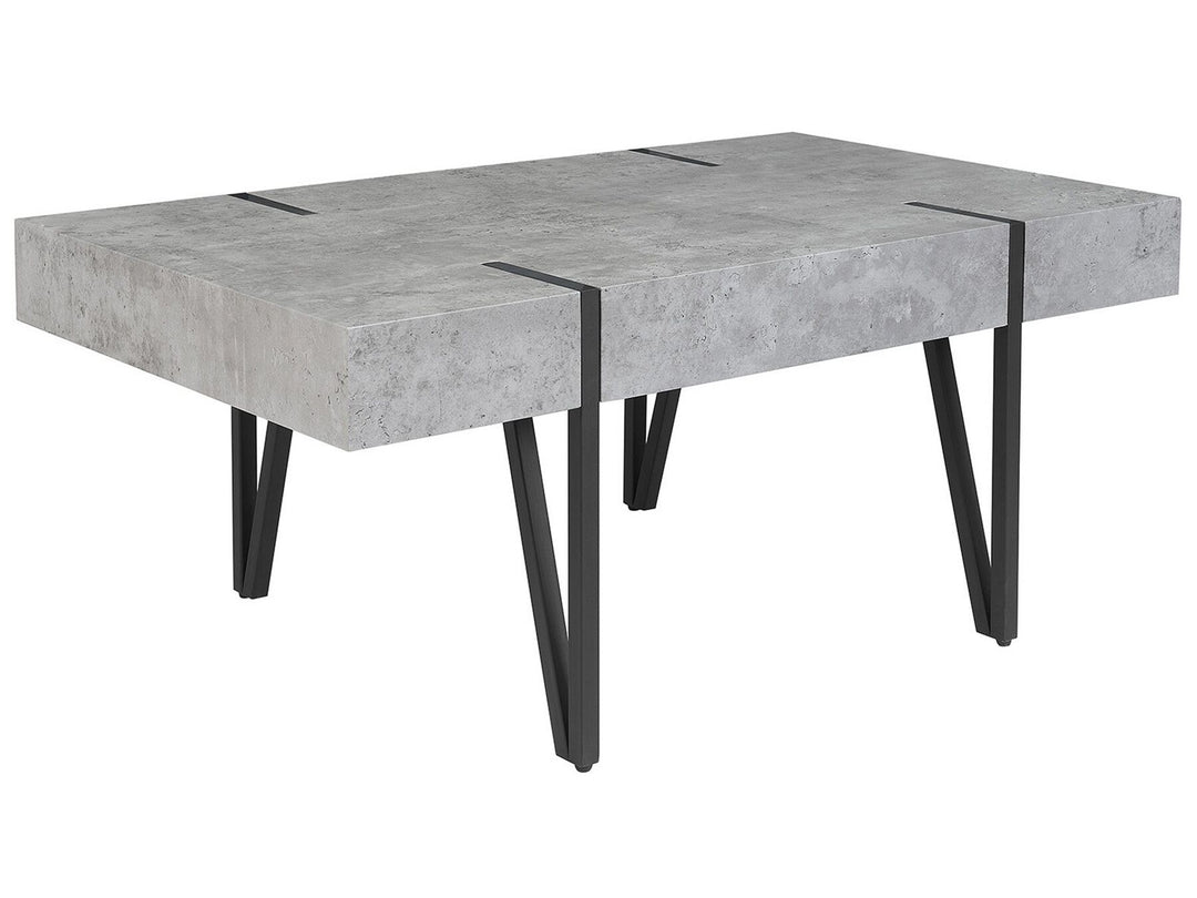 Coffee Table Concrete Effect with Black ADENA