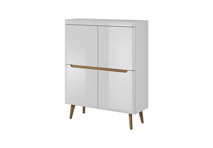 2 Door Sideboard Cabinet White Gloss Nordi