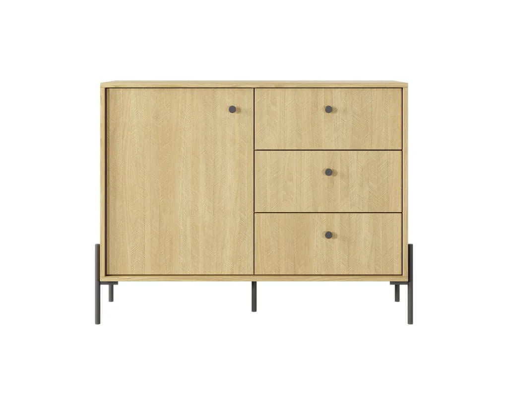 Sideboard Cabinet 107cm Scandi Oak Scandi