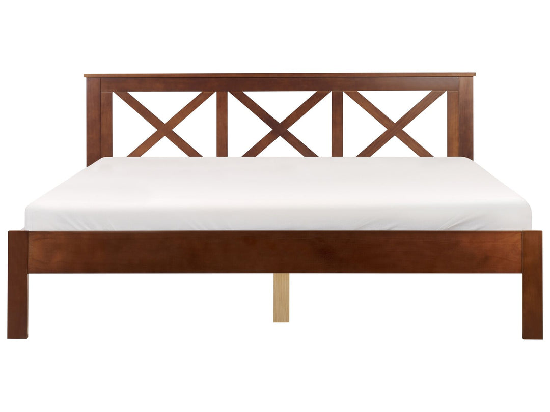 Wooden EU Super King Size Bed Dark Tannay