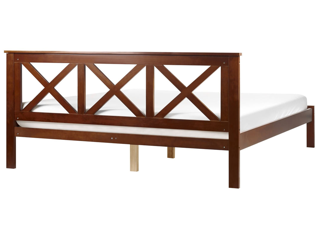 Wooden EU Super King Size Bed Dark Tannay