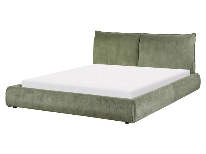 Vinay Corduroy EU King Size Bed Green