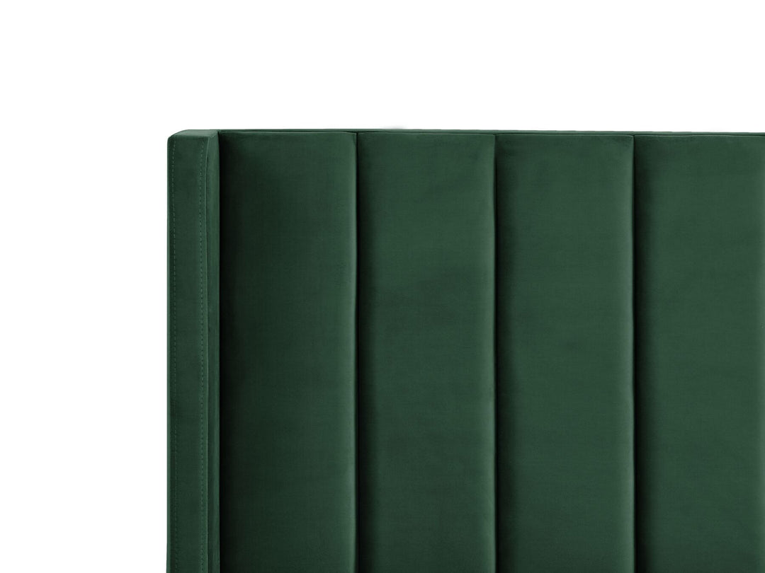 Velvet EU Super King Size Bed Green Villette