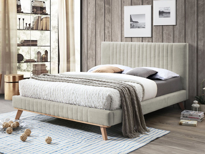 Chenille EU Super King Bed Beige Talence