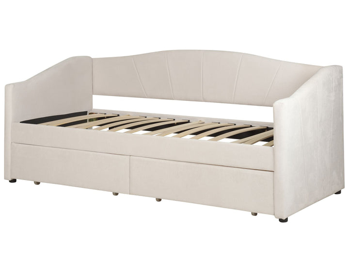 Fabric EU Single Daybed Light Beige Vittel