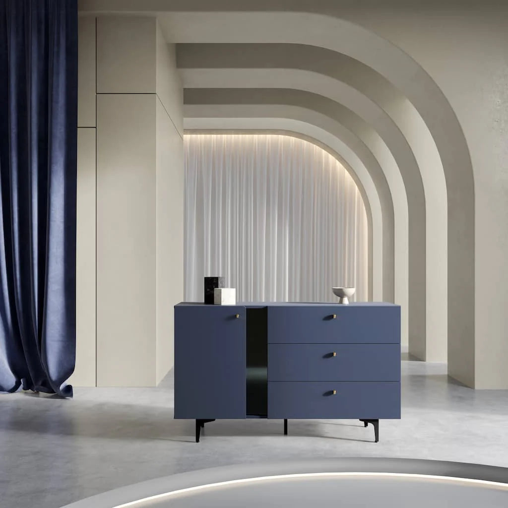 Sideboard Cabinet 138cm Navy Milano