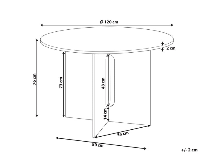 Round Dining Table ⌀ 120 cm Light Wood Corail