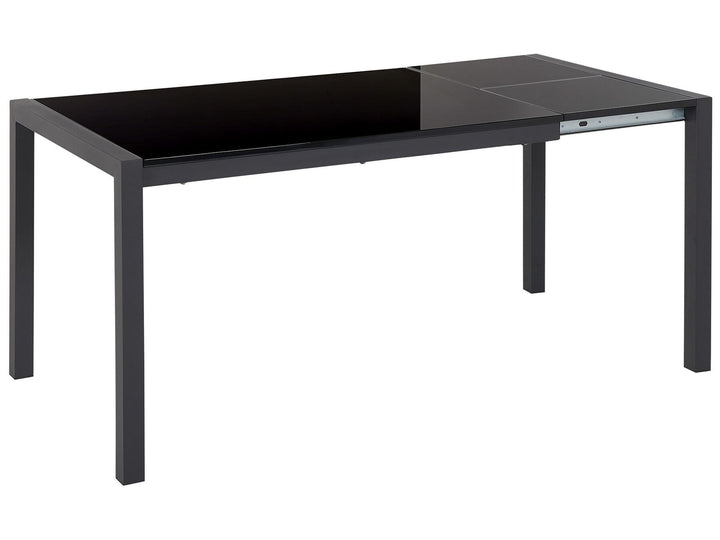 Extending Dining Table 120/160 x 80 cm Black Granada