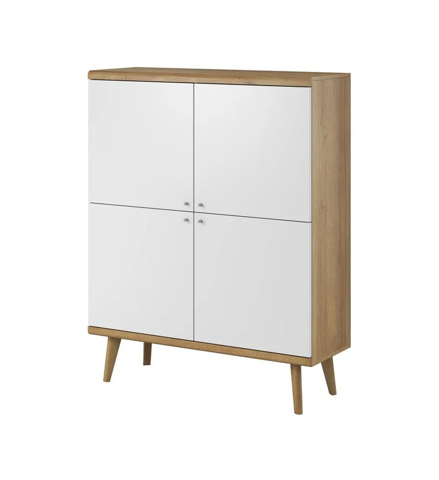 Door Sideboard Cabinet White Matt Primo 4