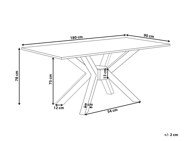 Acacia Wood Dining Table 180 x 90 cm Light Hayes