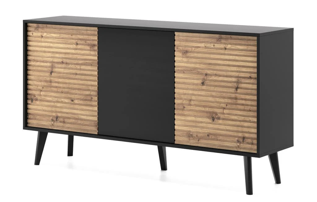 Large Sideboard Cabinet 154cm Black Willow