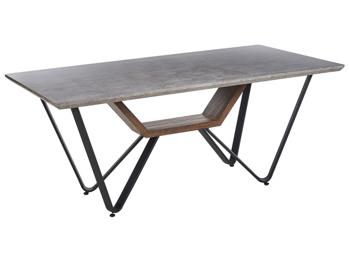 Dining Table 180 x 90 cm Concrete Effect with Black Bandura